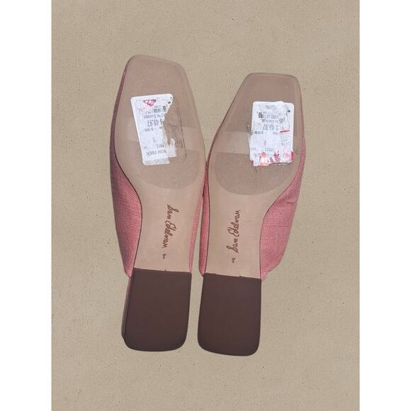 Sam Edelman Pink Lin Buckle Square Toe New York Mules Size 8m - Picture 6 of 6